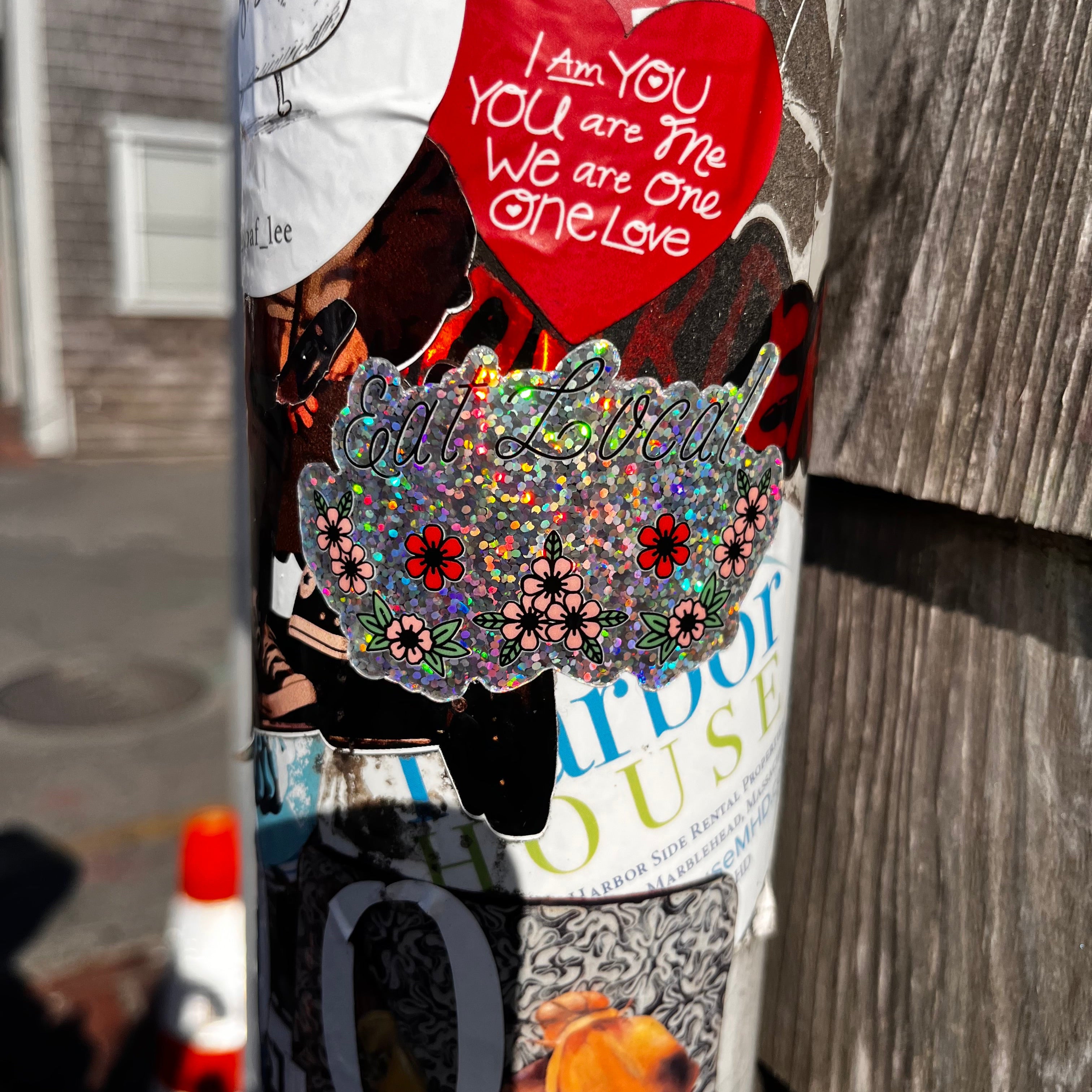 Eat Local – Glitter Sticker