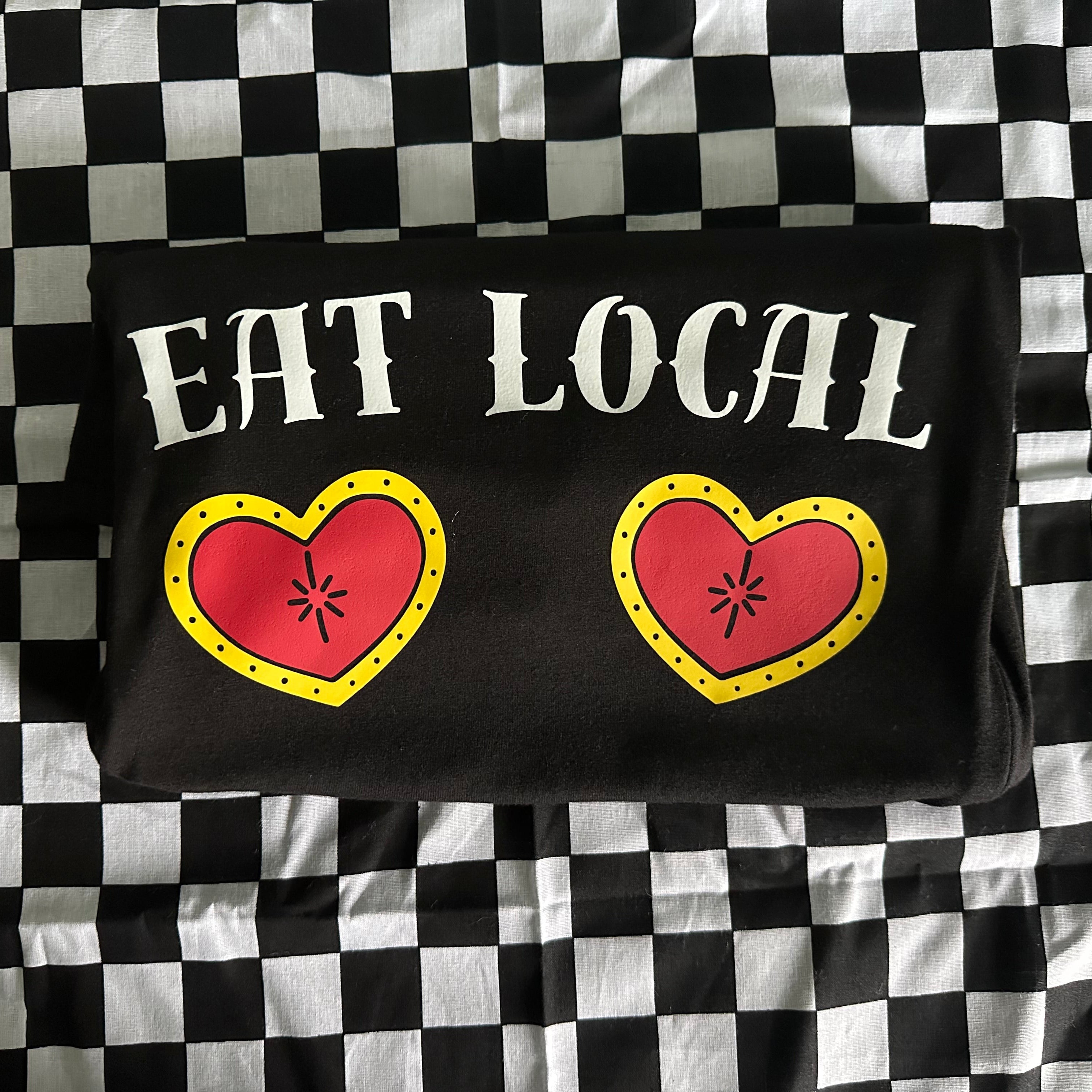 Eat Local Hearts Tee
