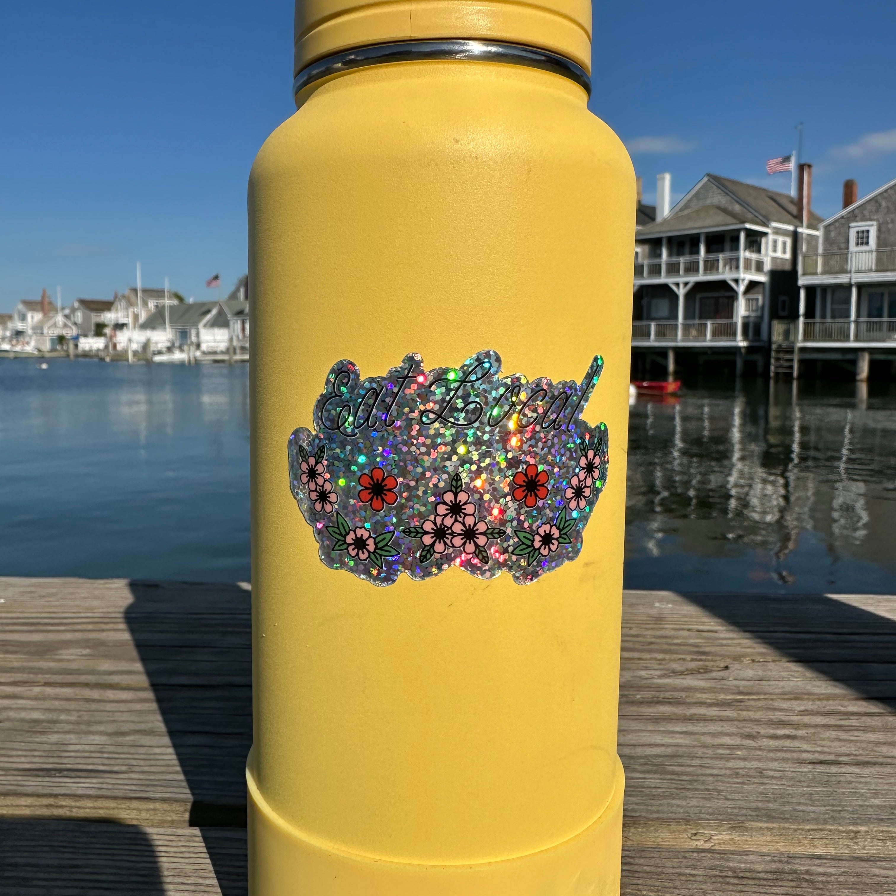 Eat Local – Glitter Sticker