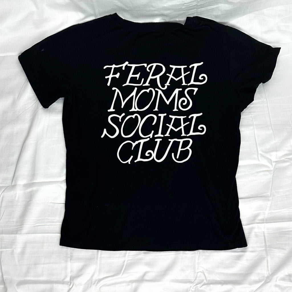 Feral Moms Social Club Nursing Tee | Breastfeeding Graphic Shirt